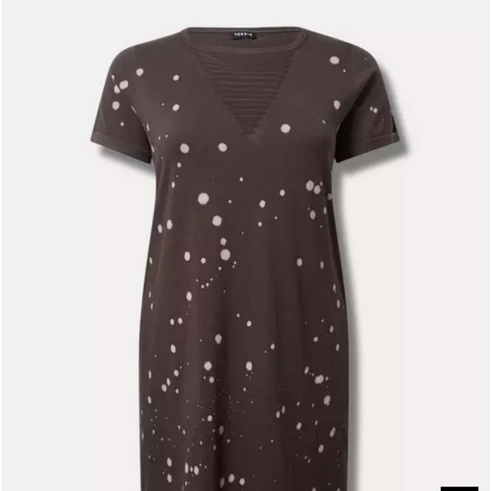Torrid faded black dress cream dots - Picture 4 of 7